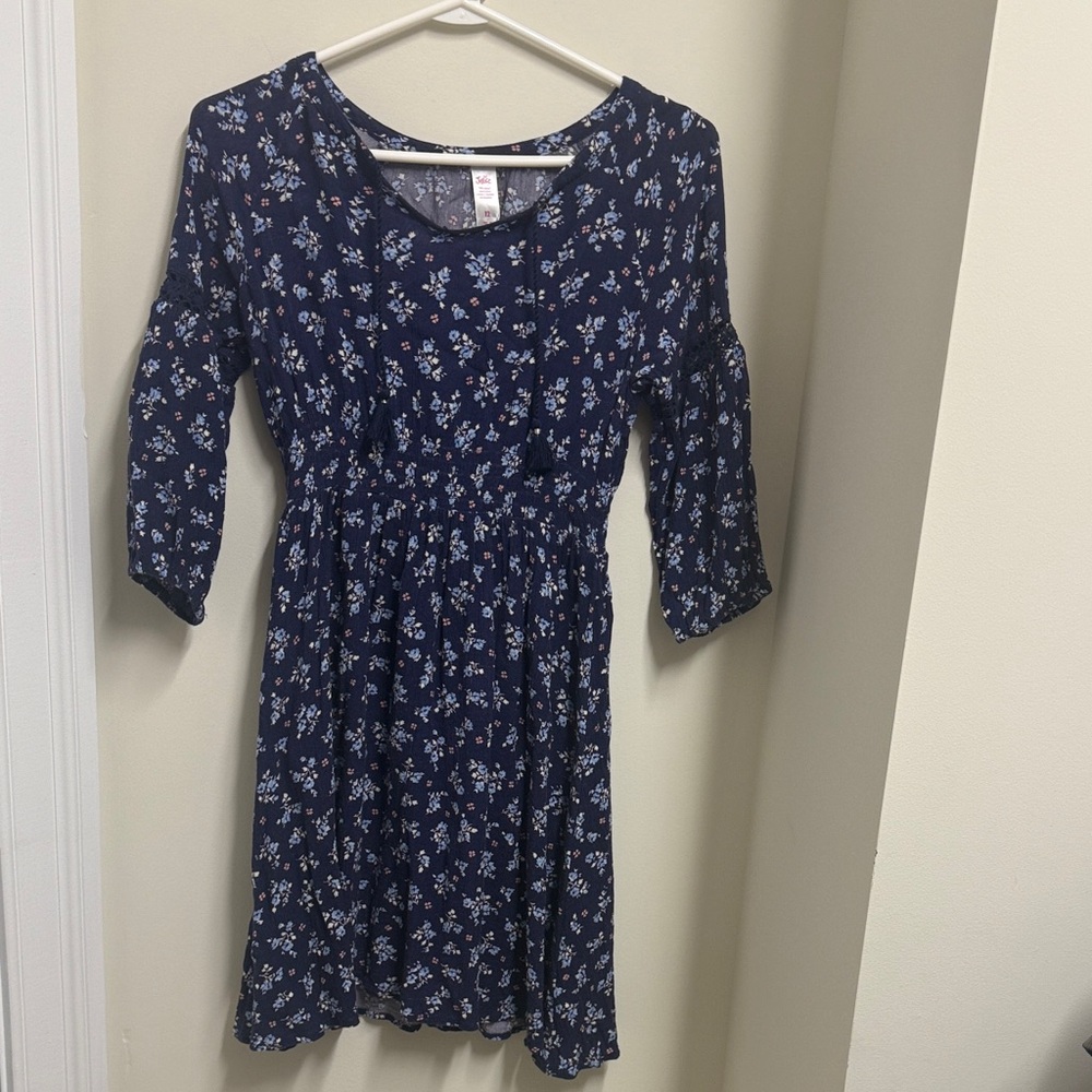 Floral Navy Blue Dress